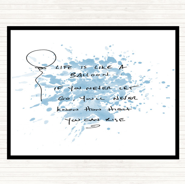 Blue White Balloon Inspirational Quote Mouse Mat