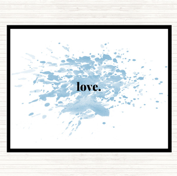 Blue White Love Inspirational Quote Mouse Mat
