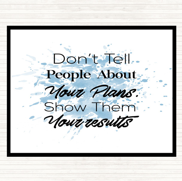 Blue White Show Results Inspirational Quote Mouse Mat