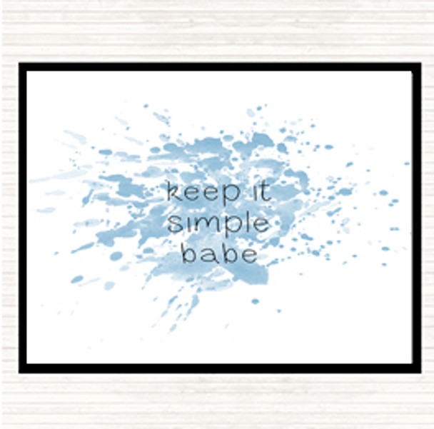 Blue White Simple Babe Inspirational Quote Mouse Mat