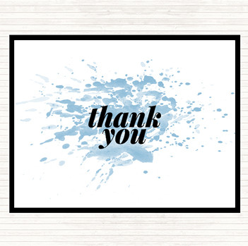 Blue White Small Thank You Inspirational Quote Mouse Mat