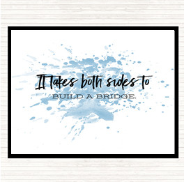 Blue White Build A Bridge Inspirational Quote Mouse Mat