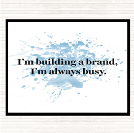 Blue White Building A Brand Inspirational Quote Mouse Mat