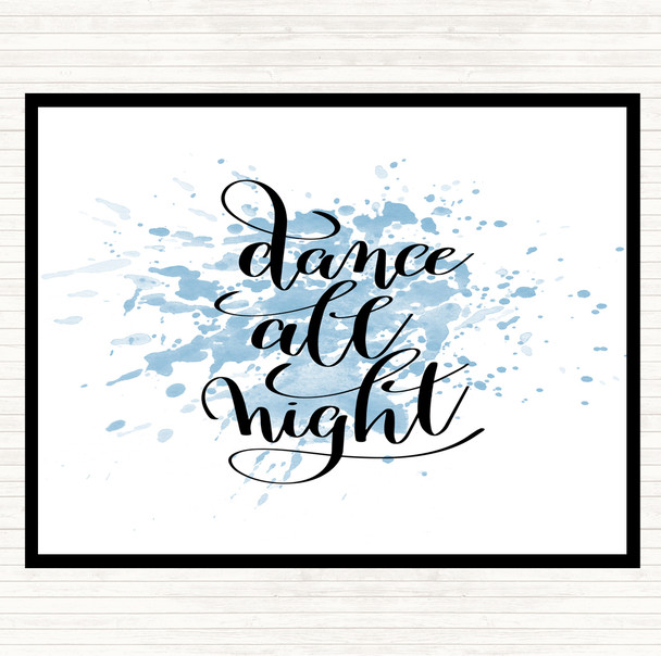 Blue White Dance Night Inspirational Quote Mouse Mat