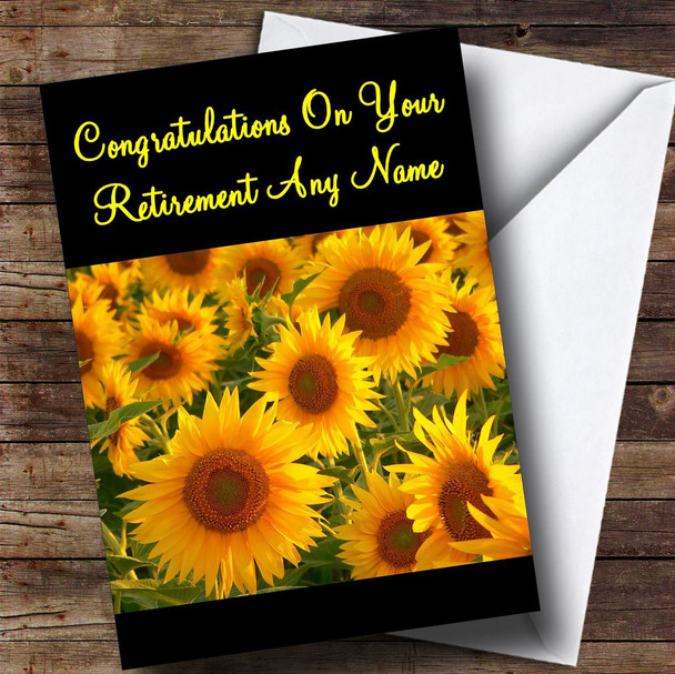 Sunflowers Customised Retirement Card