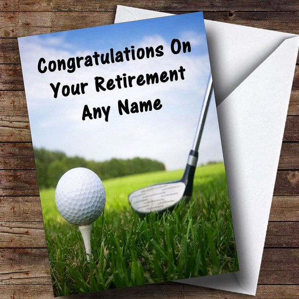 Golf Customised Retirement Card