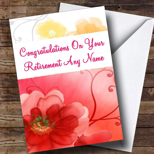 Flower Customised Retirement Card