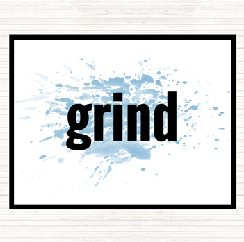 Blue White Grind Inspirational Quote Mouse Mat