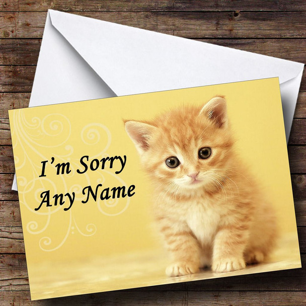 Ginger Kitten Customised Sorry Card