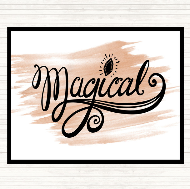 Watercolour Magical Unicorn Quote Mouse Mat