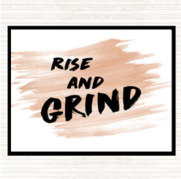 Watercolour Rise And Grind Bold Quote Mouse Mat