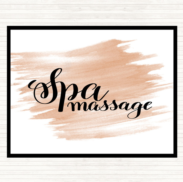 Watercolour Spa Massage Quote Mouse Mat
