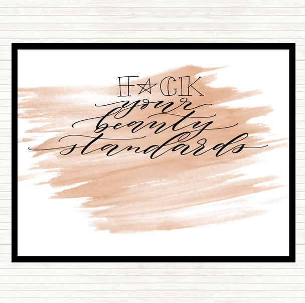 Watercolour Beauty Standards Quote Mouse Mat
