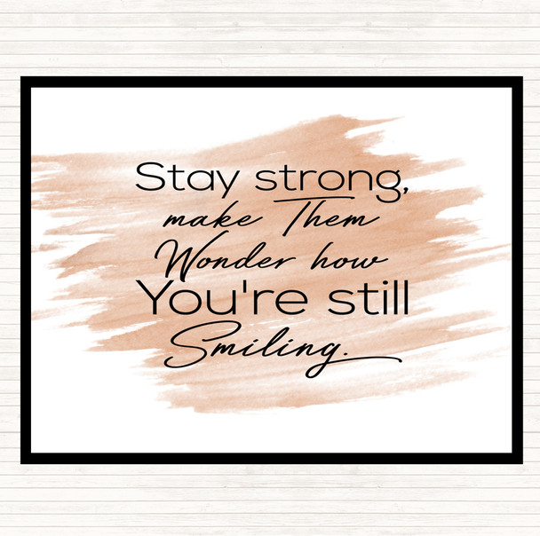 Watercolour Still Smiling Quote Mouse Mat