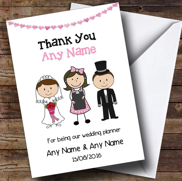 Thank You For Being Our Wedding Planner Customised Thank You Card