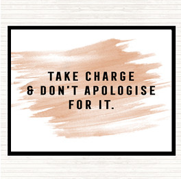 Watercolour Take Charge Quote Mouse Mat