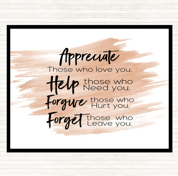 Watercolour Those Who Love You Quote Mouse Mat