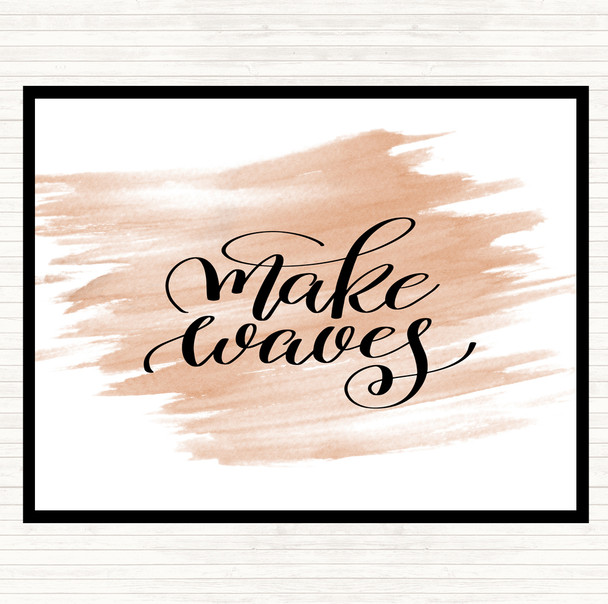 Watercolour Waves Quote Mouse Mat