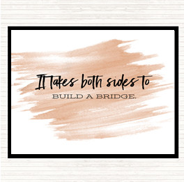 Watercolour Build A Bridge Quote Mouse Mat