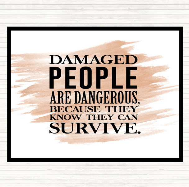 Watercolour Damaged People Quote Mouse Mat