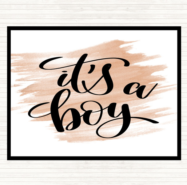 Watercolour A Boy Quote Mouse Mat