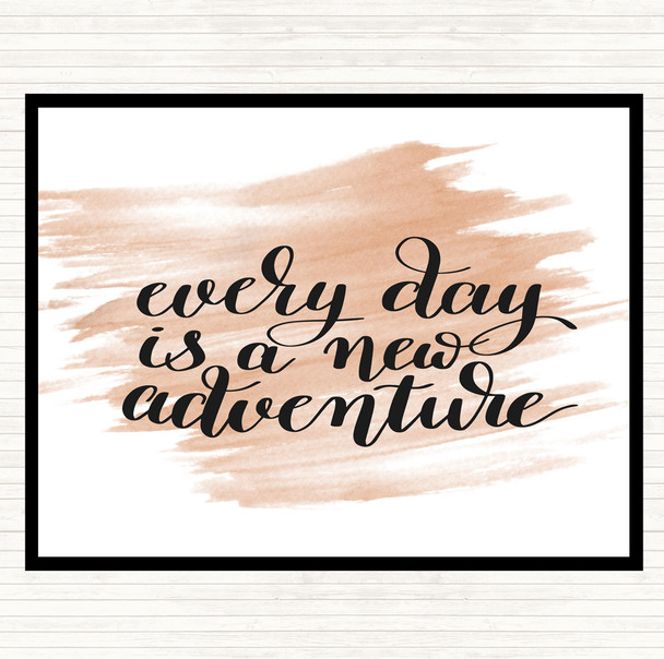 Watercolour Every Day Adventure Quote Mouse Mat