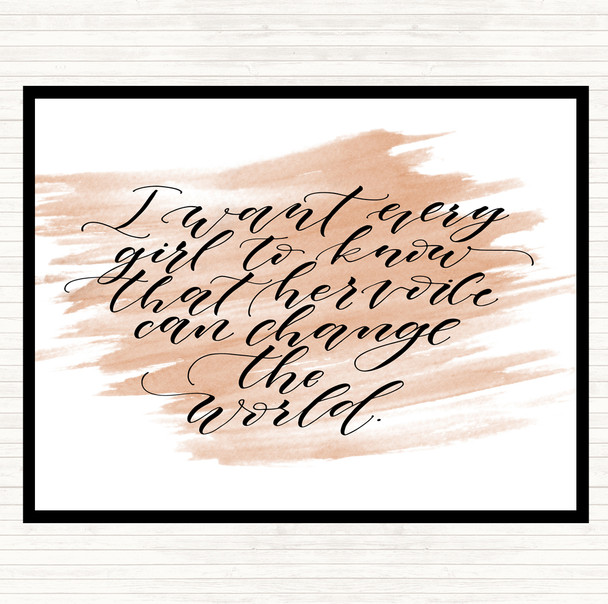 Watercolour Every Girl Quote Mouse Mat