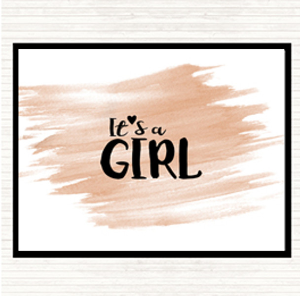 Watercolour Girl Quote Mouse Mat