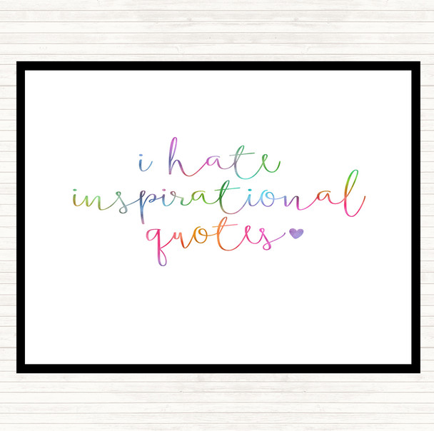 I Hate Inspirational Quote Mouse Mat