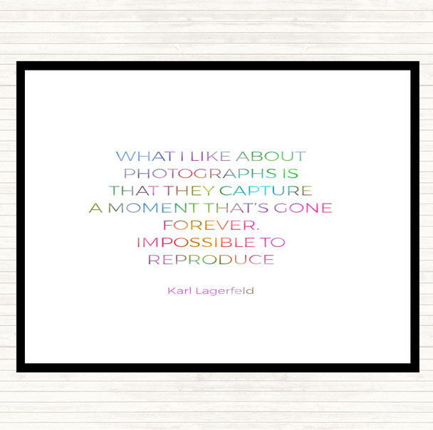 Karl Photographs Rainbow Quote Mouse Mat