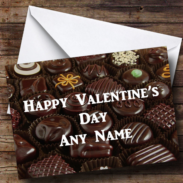 Chocolate Selection Romantic Customised Valentine's Card