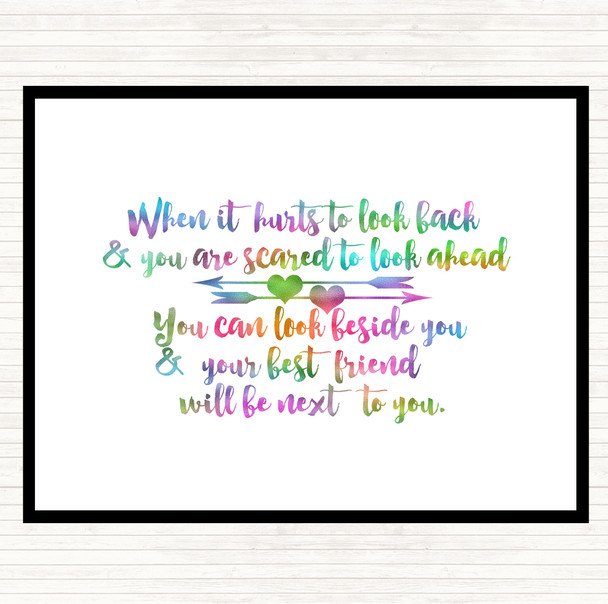 Looking Ahead Rainbow Quote Mouse Mat