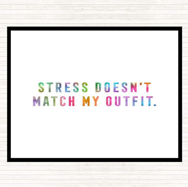 Match My Outfit Rainbow Quote Mouse Mat