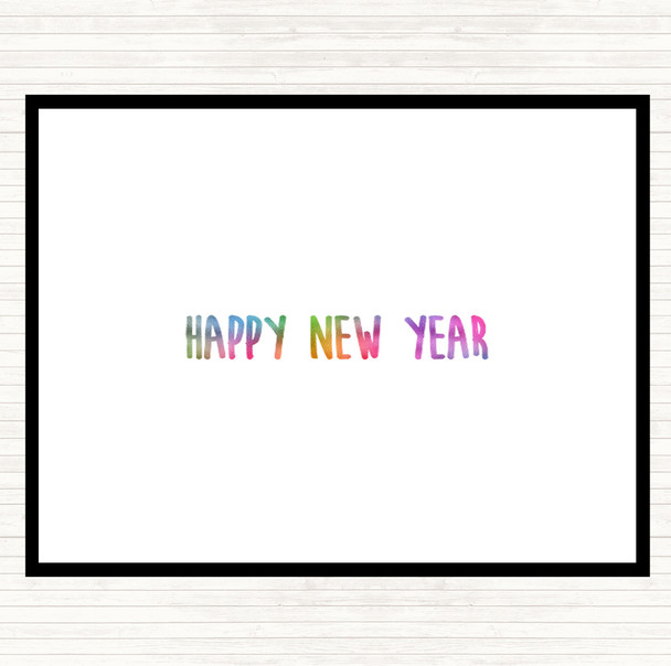 New Year Rainbow Quote Mouse Mat