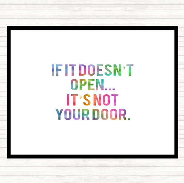 Not Your Door Rainbow Quote Mouse Mat Not Your Door Rainbow Quote Mouse Mat