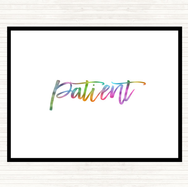 Patient Rainbow Quote Mouse Mat