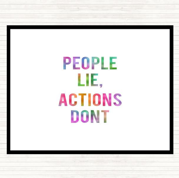 People Lie Rainbow Quote Mouse Mat
