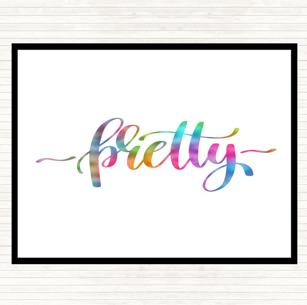 Pretty Rainbow Quote Mouse Mat