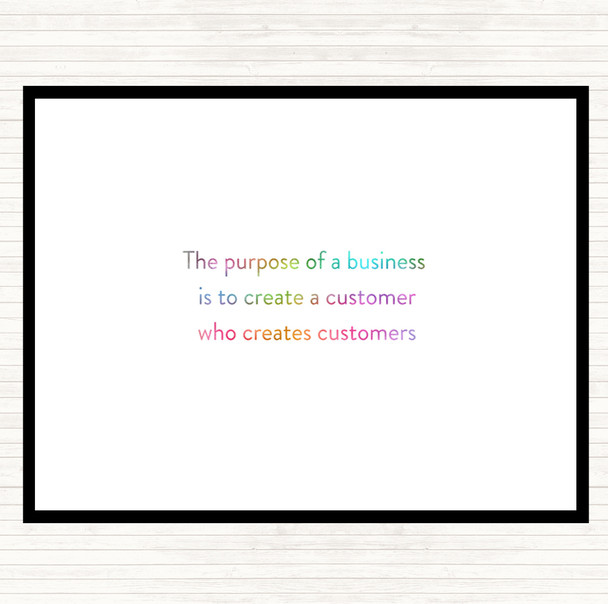 Purpose Of A Business Rainbow Quote Mouse Mat