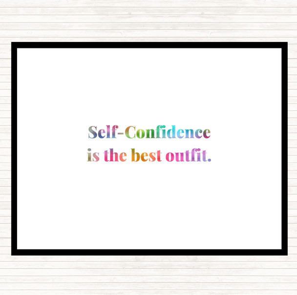 Self Confidence Rainbow Quote Mouse Mat
