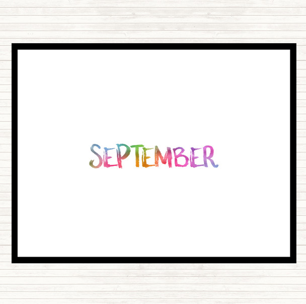 September Rainbow Quote Mouse Mat