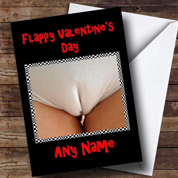 Funny Joke Fanny Flaps Camel toe Romantic Customised Valentine's Card