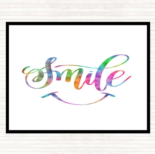 Smile Rainbow Quote Mouse Mat