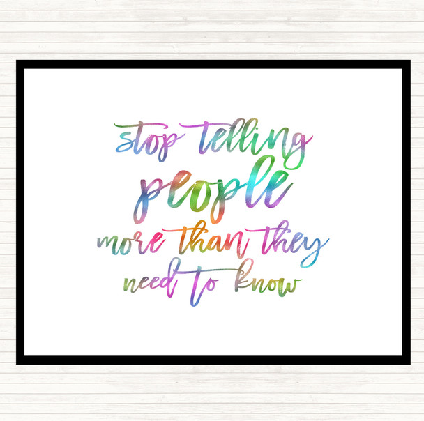 Telling People Rainbow Quote Mouse Mat
