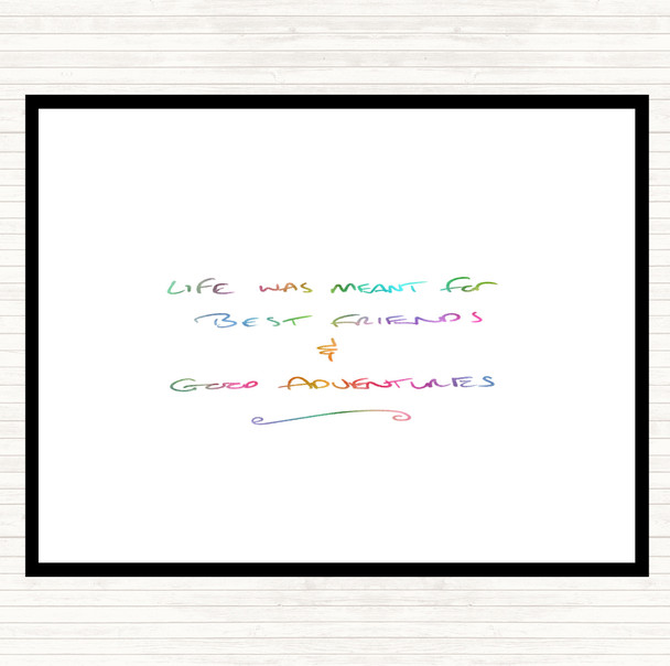 Best Friends Rainbow Quote Mouse Mat