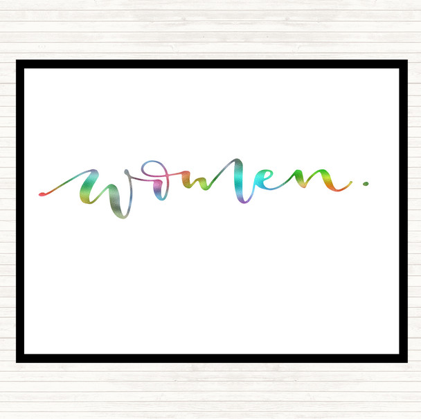 Women Rainbow Quote Mouse Mat