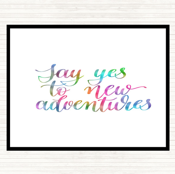 Yes To Adventures Rainbow Quote Mouse Mat