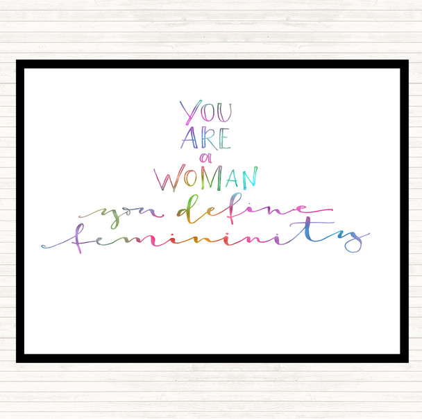 You Are A Woman Rainbow Quote Mouse Mat