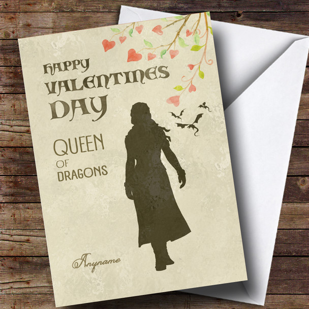 Game Of Thrones Queen Of Dragons Valentines Customised Card