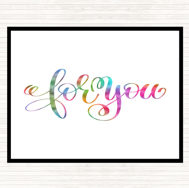 Christmas For You Rainbow Quote Mouse Mat